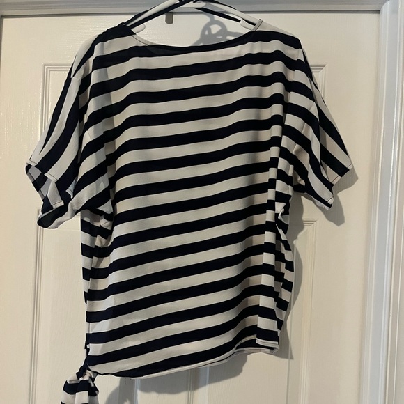 MICHAEL MICHAEL KORS Striped Tie-Hem Top - S - Picture 3 of 6